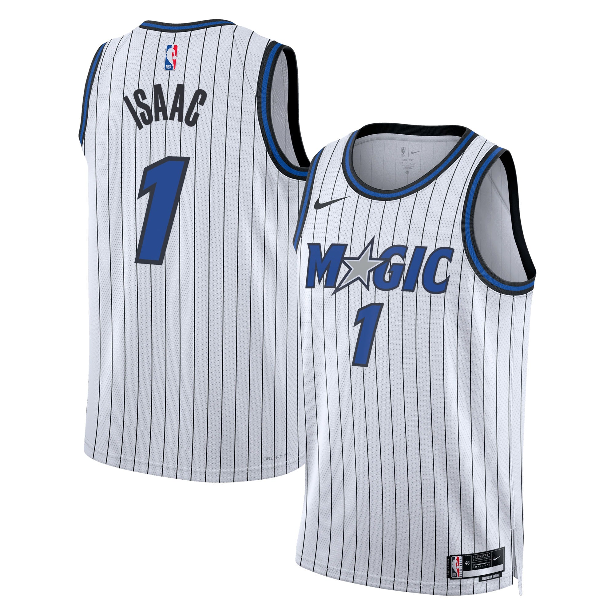 Jonathan Isaac Orlando Magic Association Edition Replica Swingman Jersey - White - Unisex