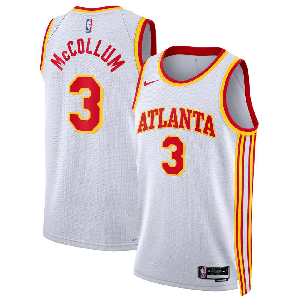 CJ McCollum Atlanta Hawks Association Edition Swingman Jersey - White - Unisex