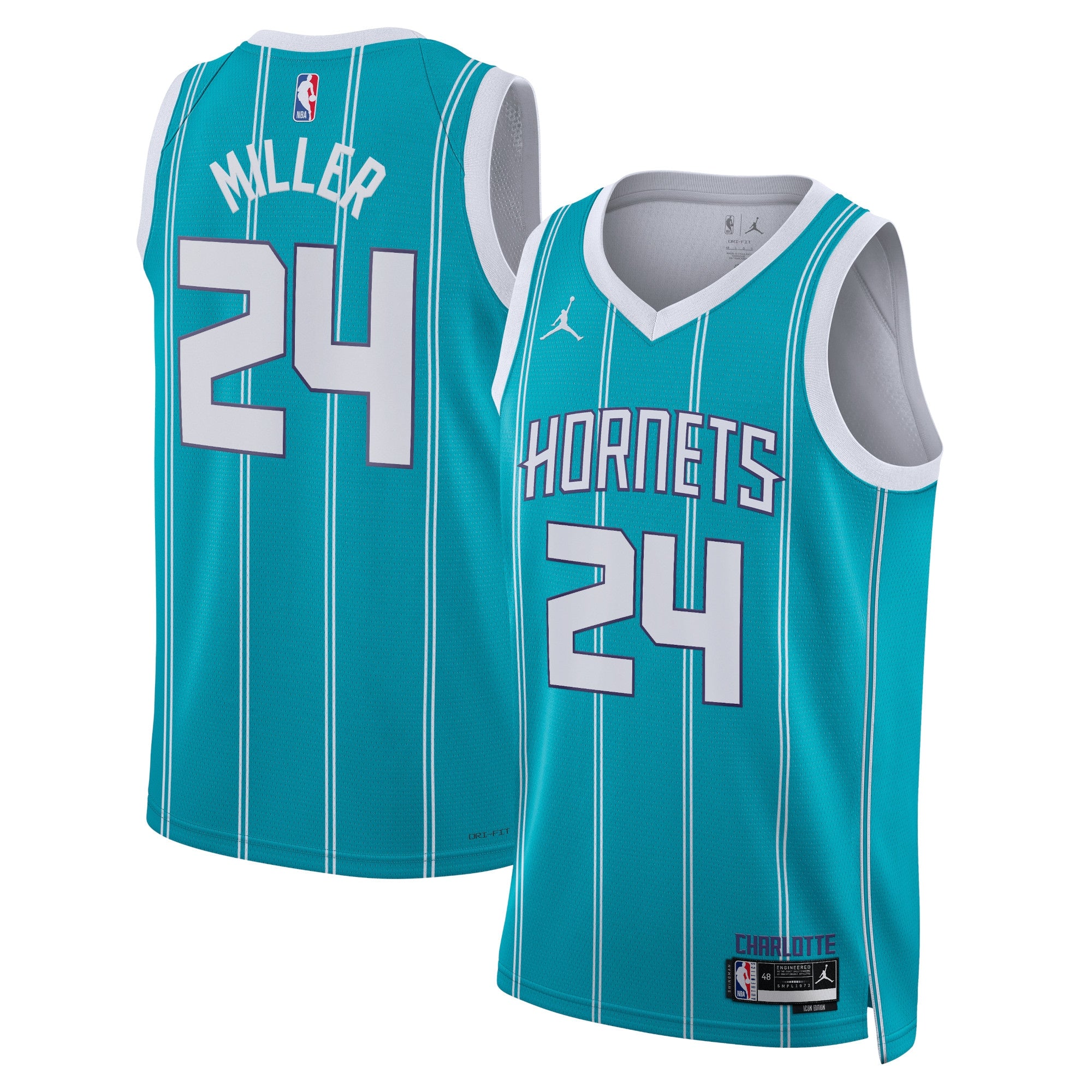 Brandon Miller Charlotte Hornets Icon Edition Swingman Jersey - Teal - Unisex