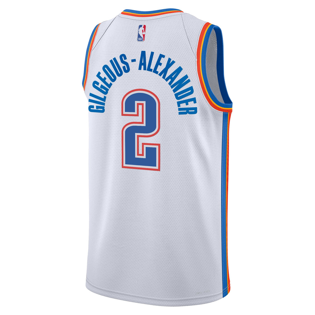 Shai Gilgeous-Alexander Oklahoma City Thunder Association Edition Swingman Jersey - White - Youth