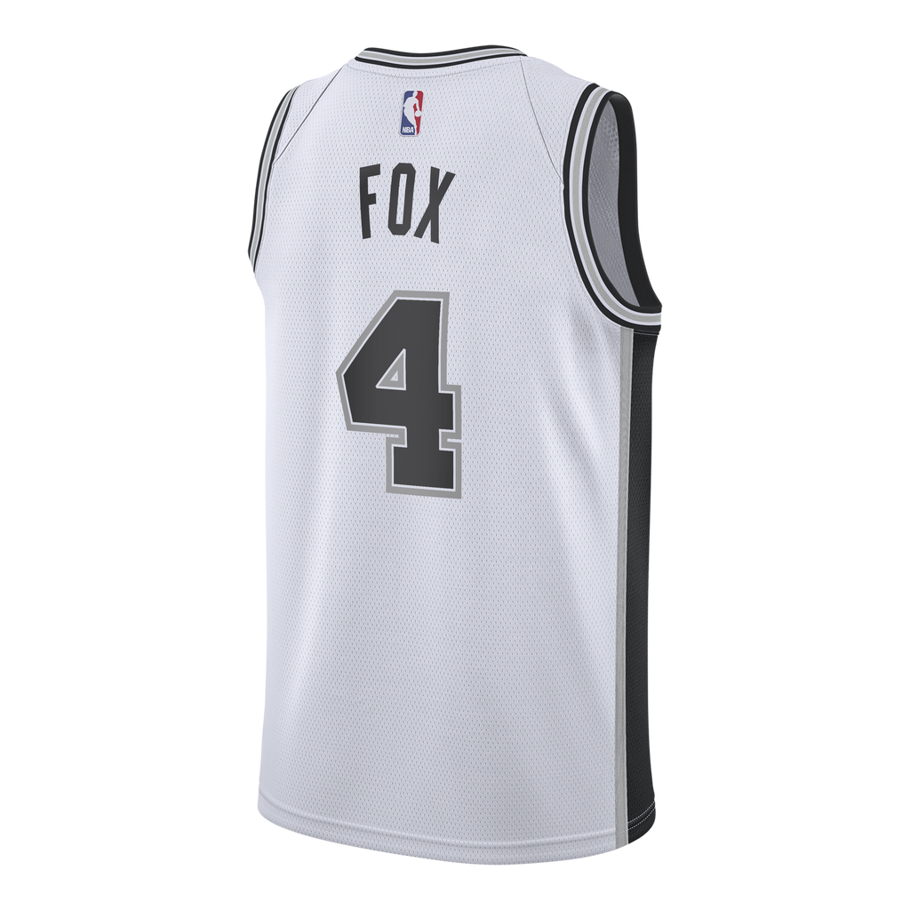 De'Aaron Fox San Antonio Spurs Association Edition Swingman Jersey - White - Youth