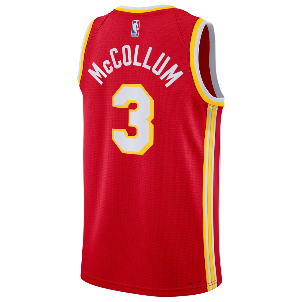 CJ McCollum Atlanta Hawks Icon Edition Swingman Jersey - Red - Youth