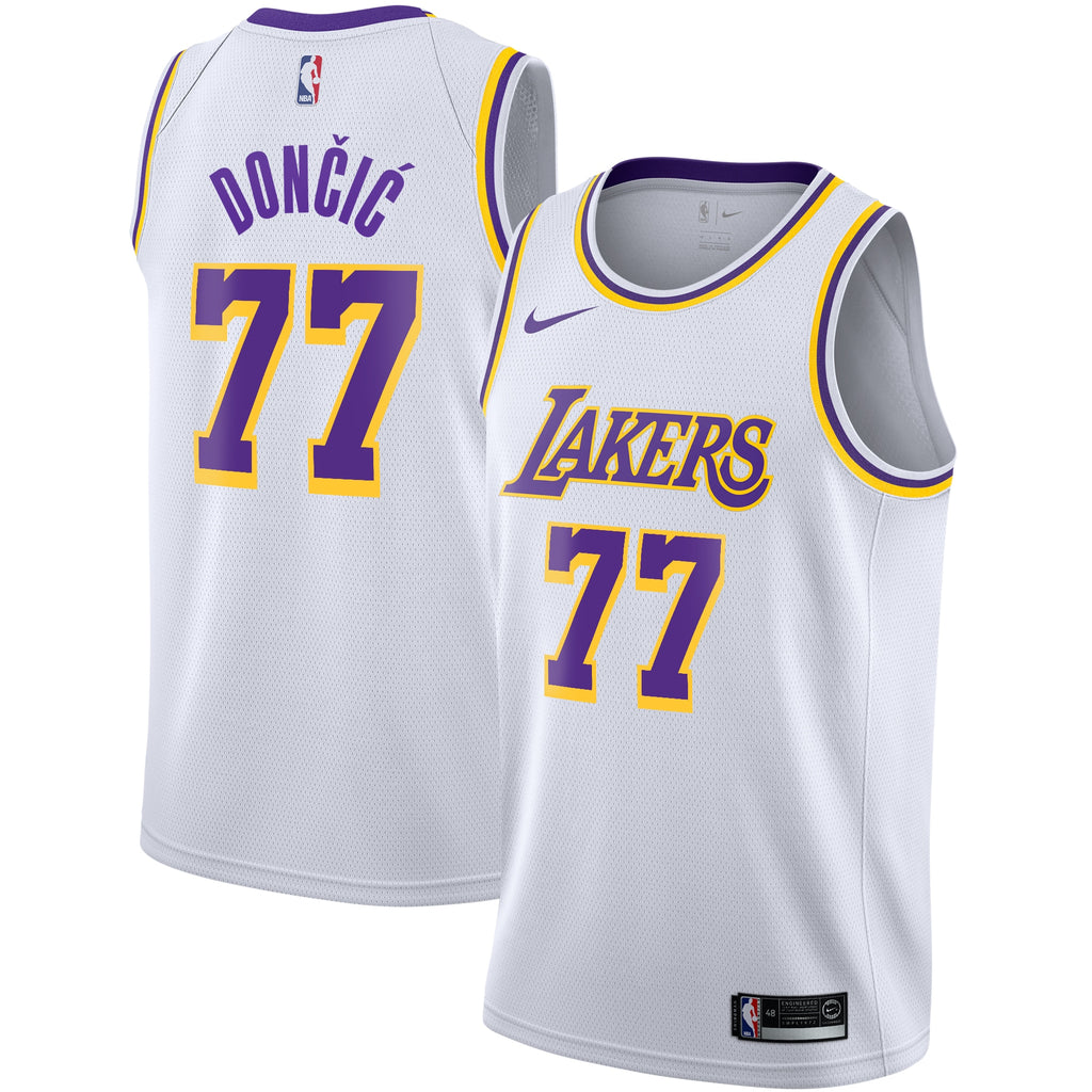 Luka Dončić Los Angeles Lakers Association Edition Swingman Jersey - White - Youth