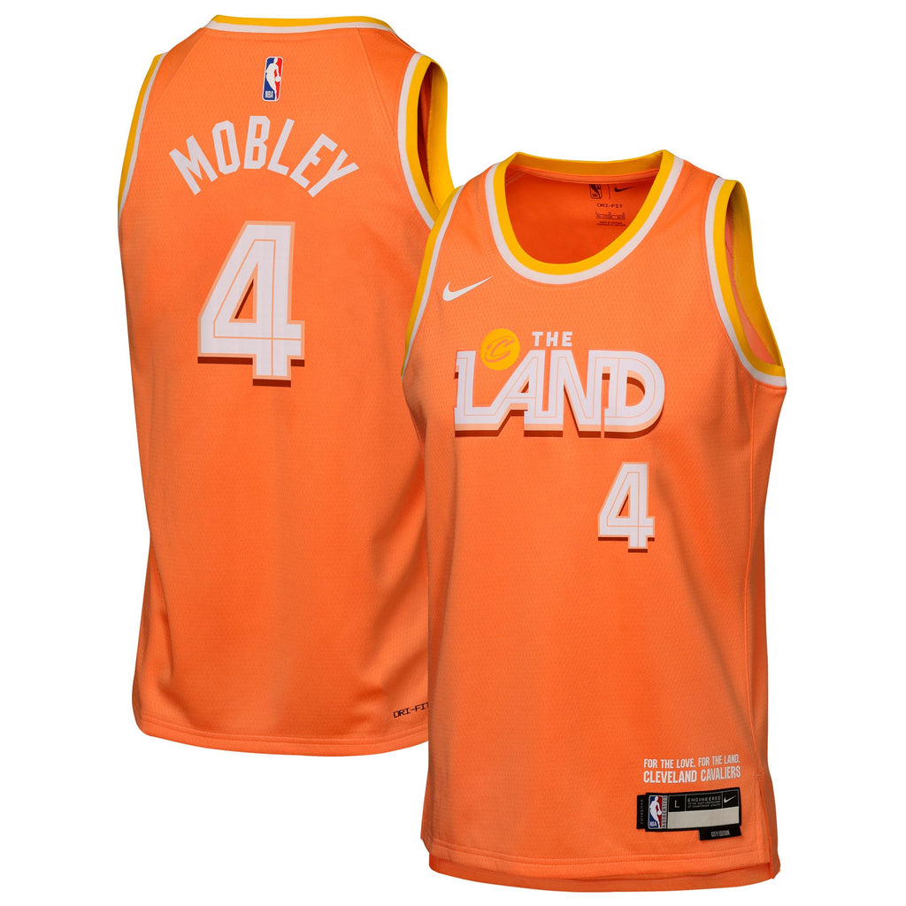 Evan Mobley Cleveland Cavaliers 2025/26 City Edition Swingman Jersey - Orange - Youth