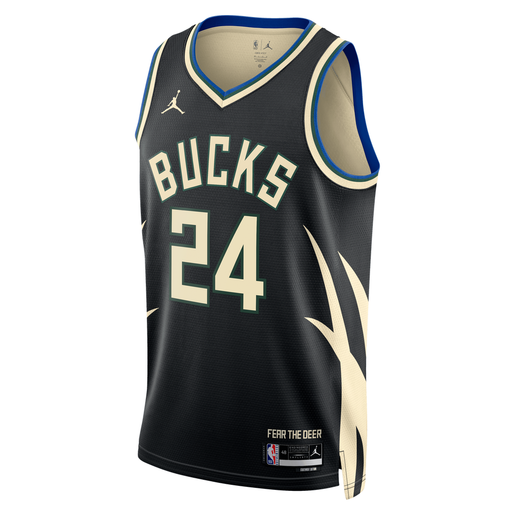 Jaime Jaquez Jr. Milwaukee Bucks Statement Edition Swingman Jersey - Hunter Green - Unisex