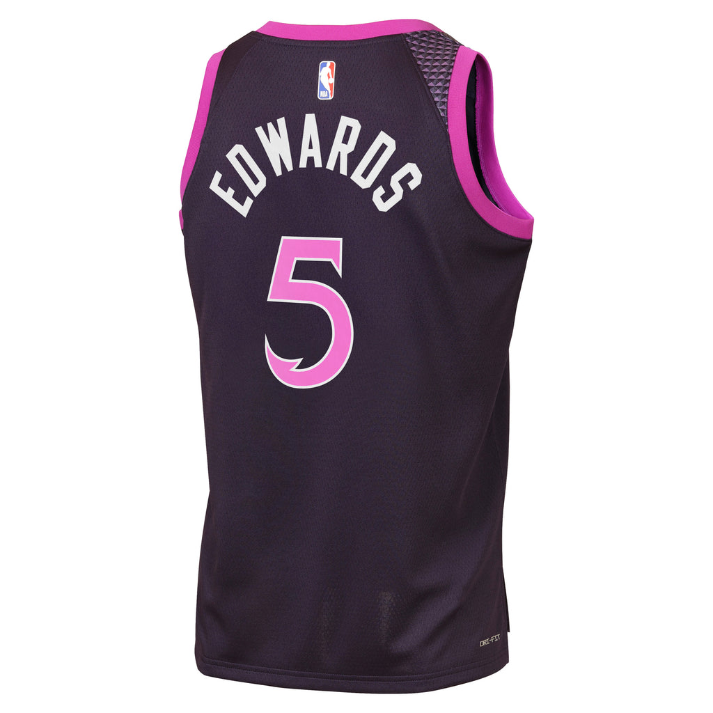 Anthony Edwards Minnesota Timberwolves 2025/26 City Edition Swingman Jersey - Black - Youth