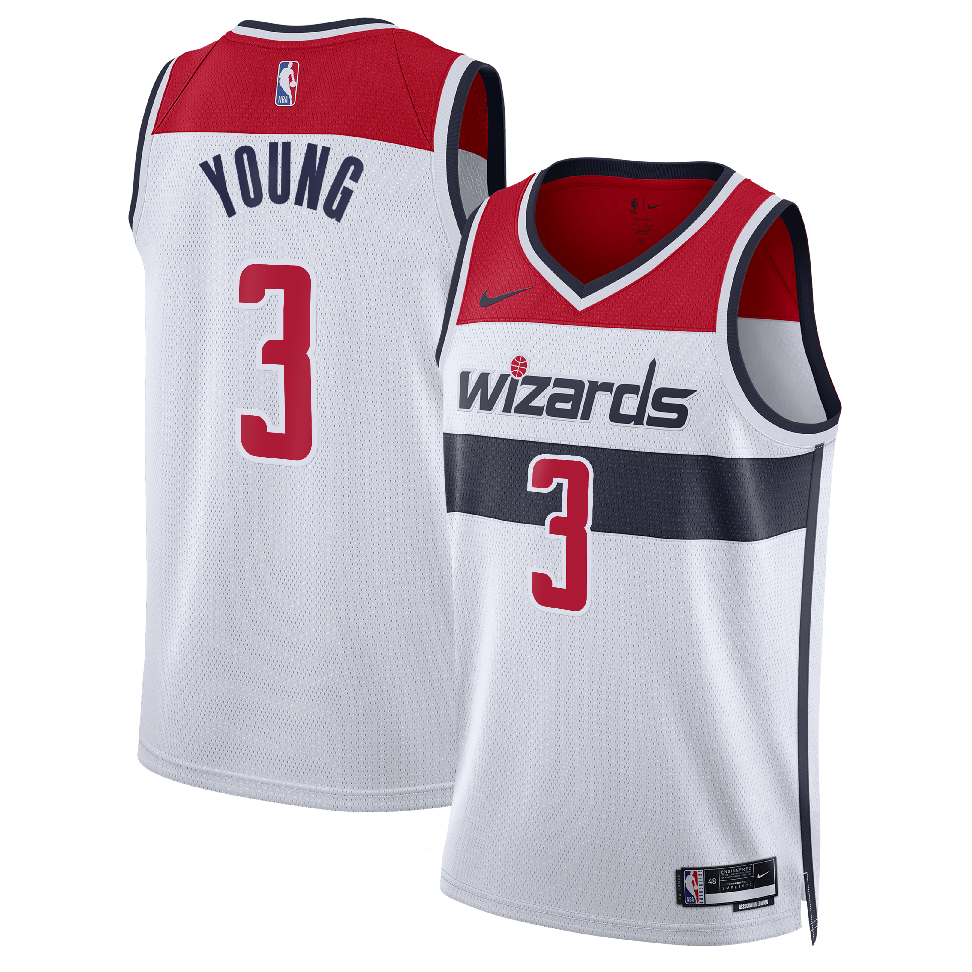 Trae Young Washington Wizards Association Edition Swingman Jersey - White - Unisex