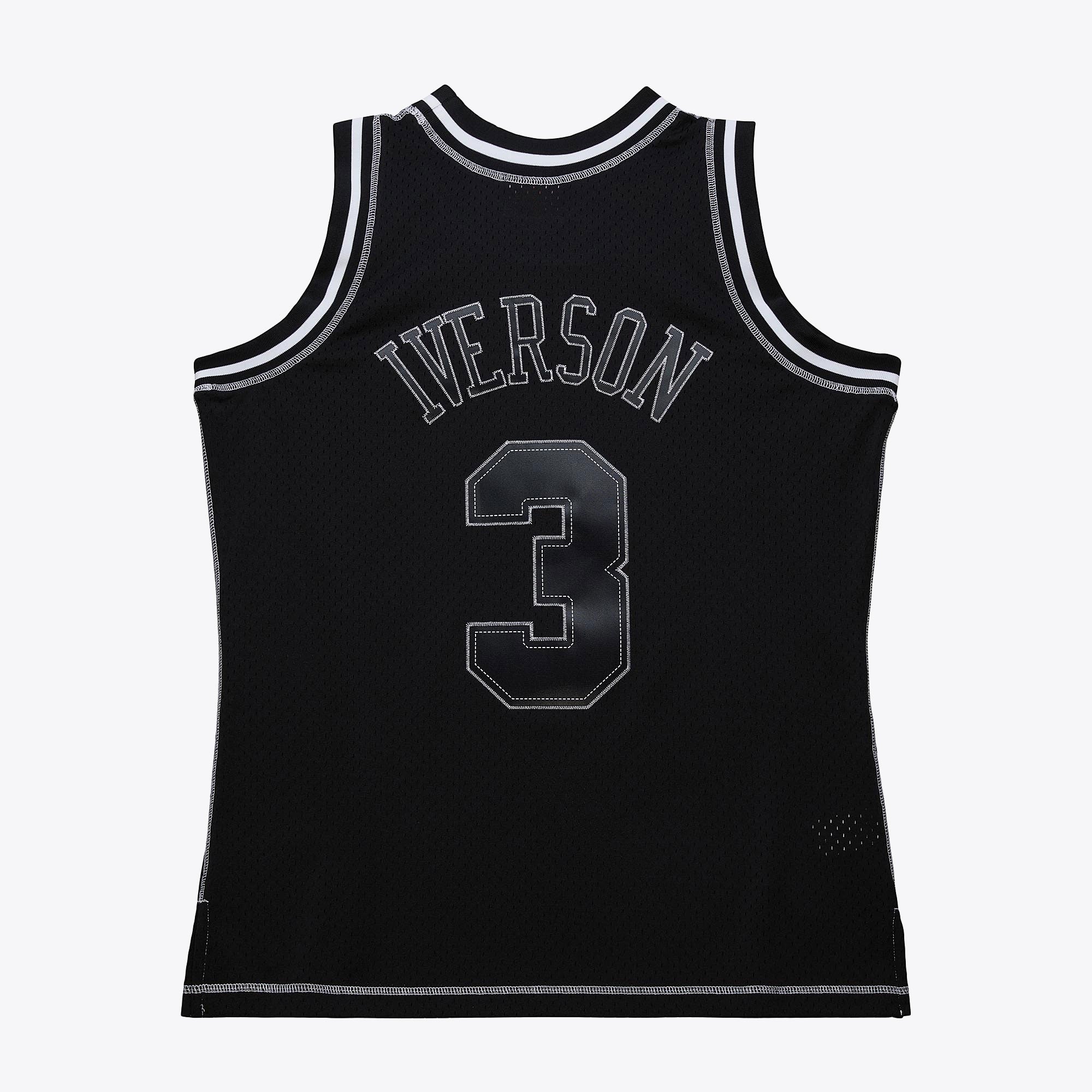 Allen Iverson Philadelphia 76ers 1996 Contrast 2K Swingman Jersey - Black