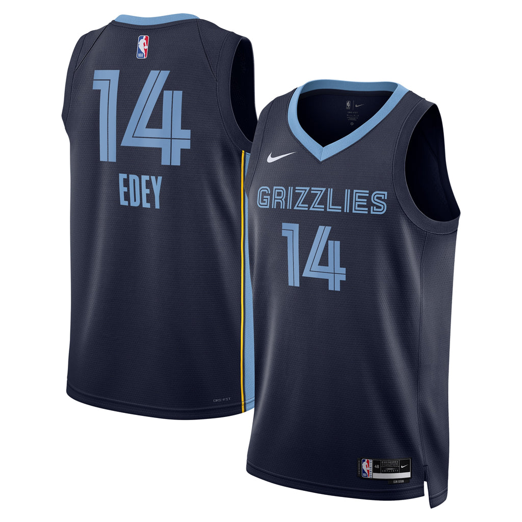 Zach Edey Memphis Grizzlies Swingman Icon Jersey - Navy - Unisex