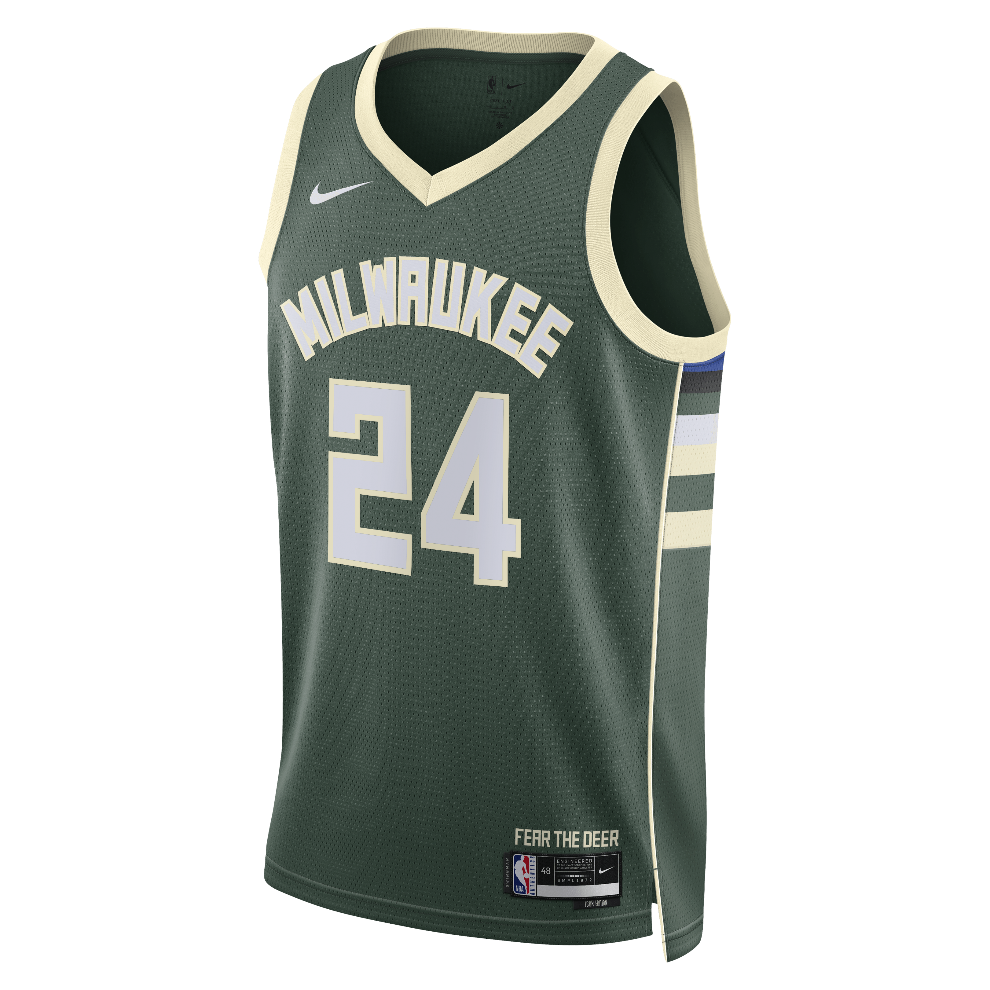 Jaime Jaquez Jr. Milwaukee Bucks Icon Edition Swingman Jersey - Hunter Green - Unisex