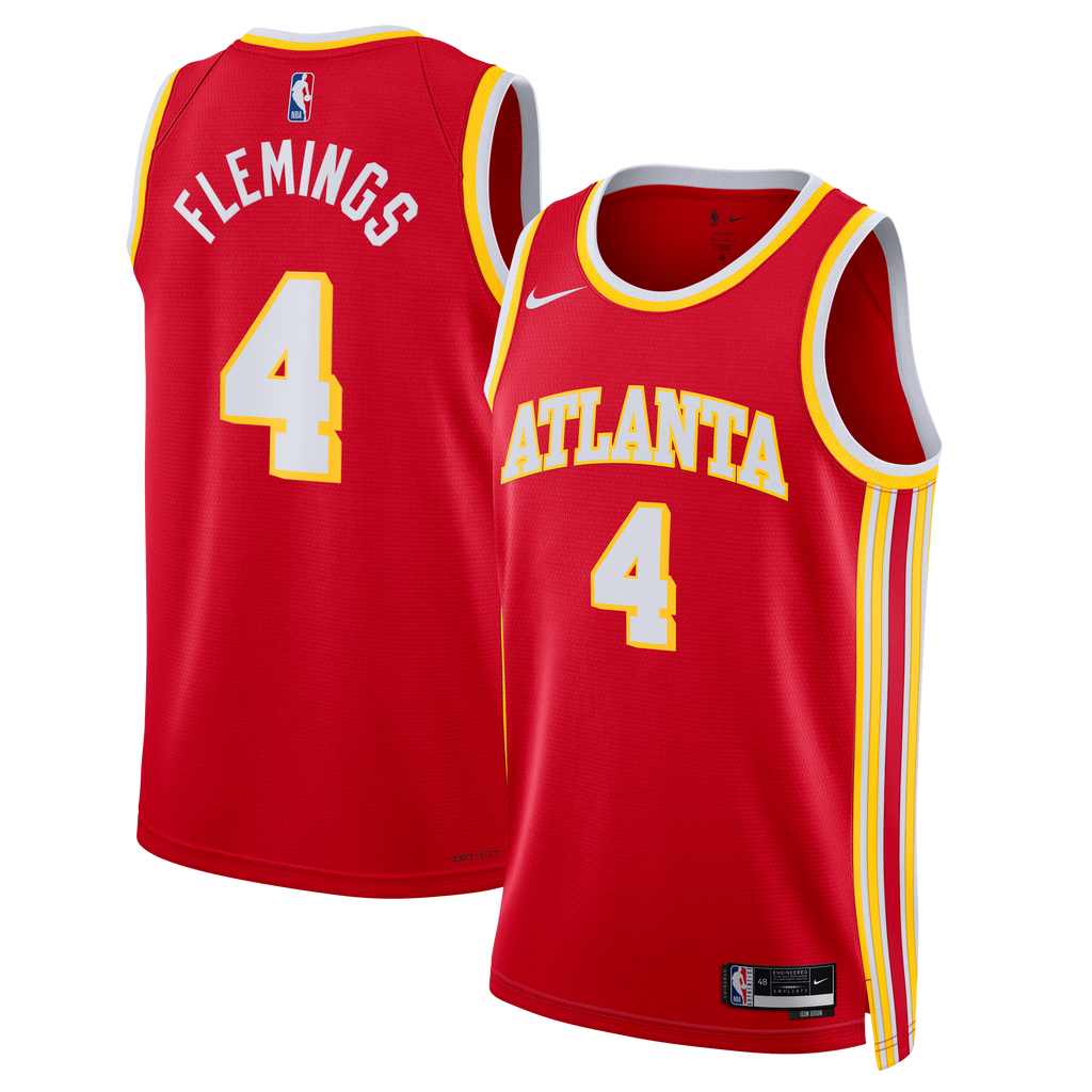 Kingston Flemings Atlanta Hawks Swingman Icon Jersey - Red - Unisex