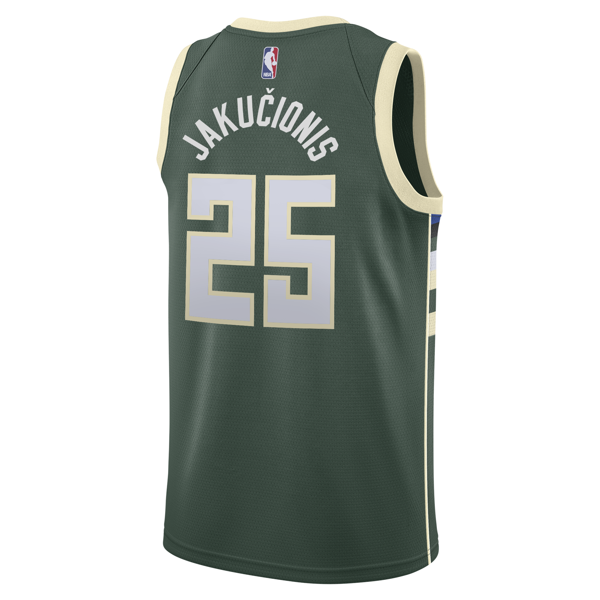 Kasparas Jakučionis Milwaukee Bucks Icon Edition Swingman Jersey - White - Youth
