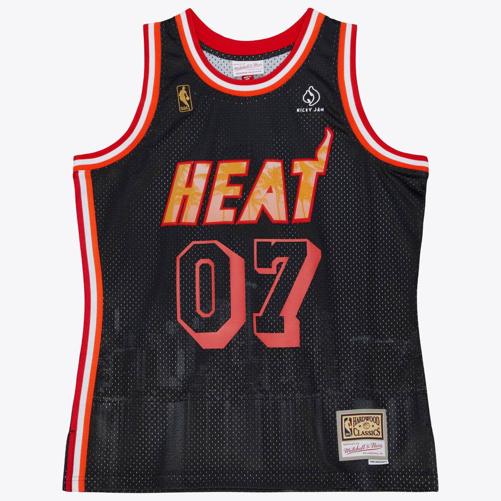 M&N x Nicky Jam Miami Heat Swingman Jersey