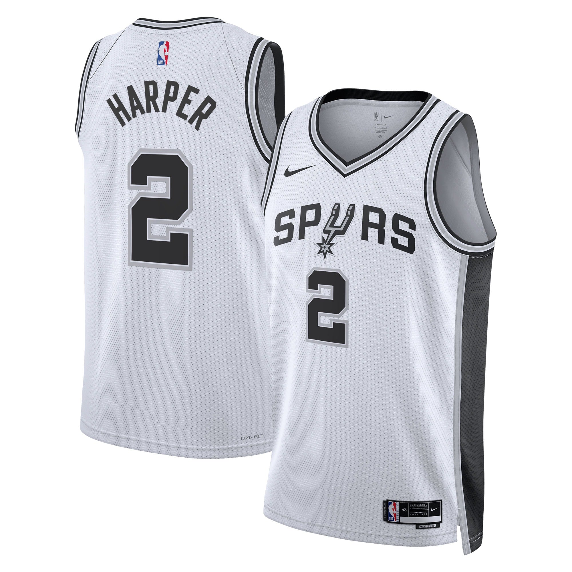 Dylan Harper San Antonio Spurs 2025 Swingman Association Jersey - White - Youth