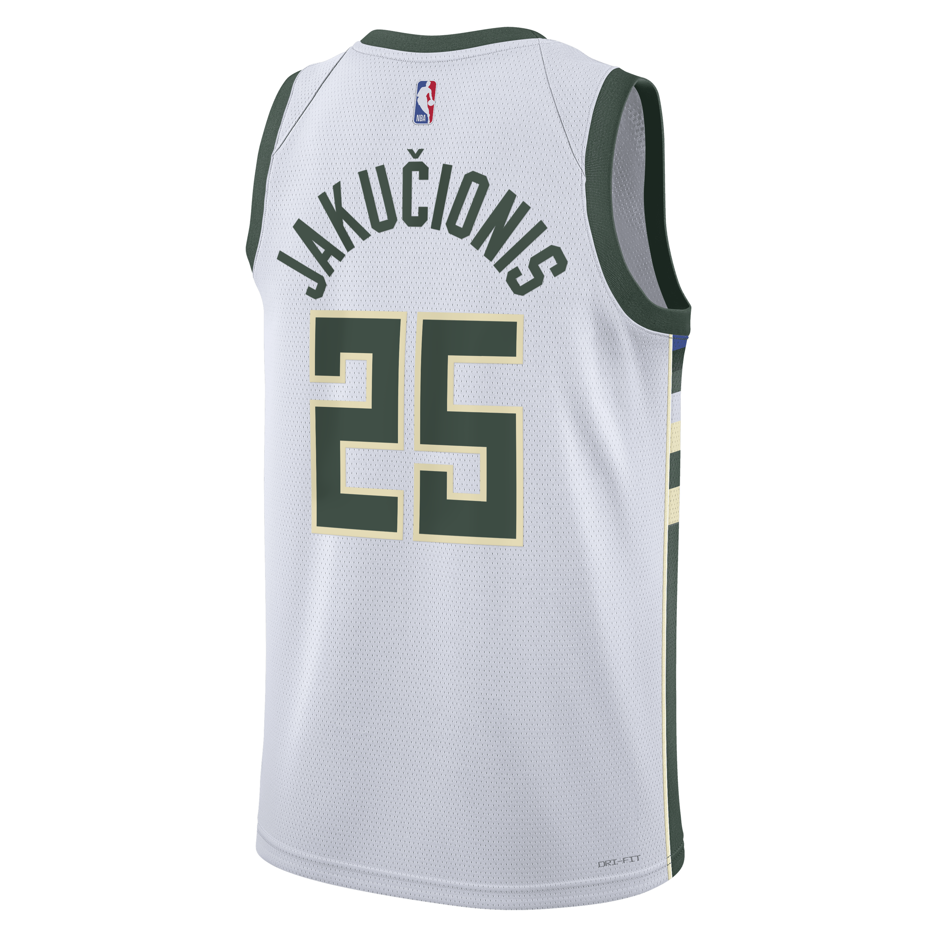 Kasparas Jakučionis Milwaukee Bucks Association Edition Swingman Jersey - White - Unisex