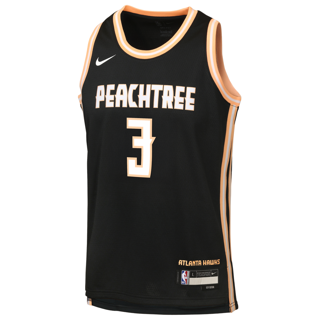 CJ McCollum Atlanta Hawks 2025/26 City Edition Swingman Jersey - Black - Youth