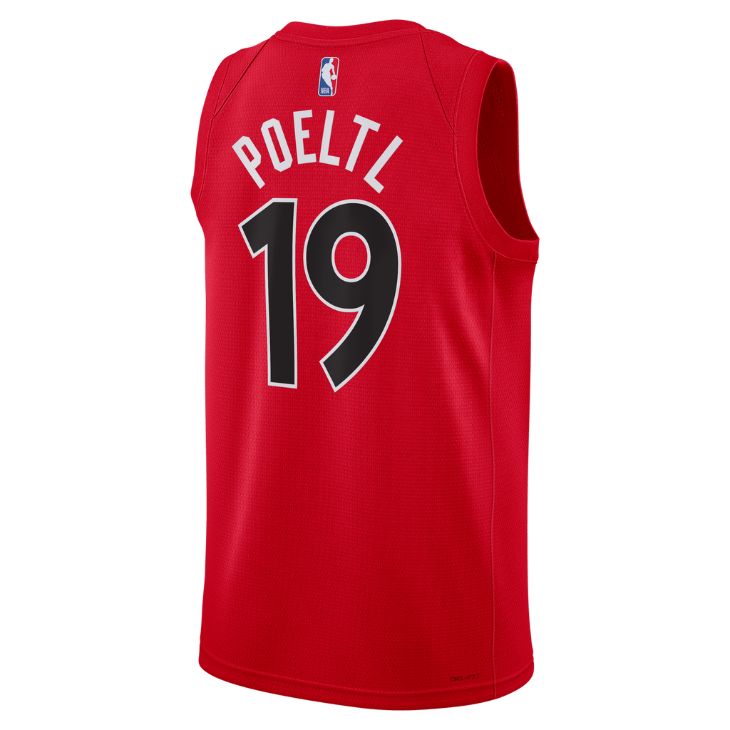 Jakob Poeltl Toronto Raptors Icon Edition Swingman Jersey - Red - Unisex