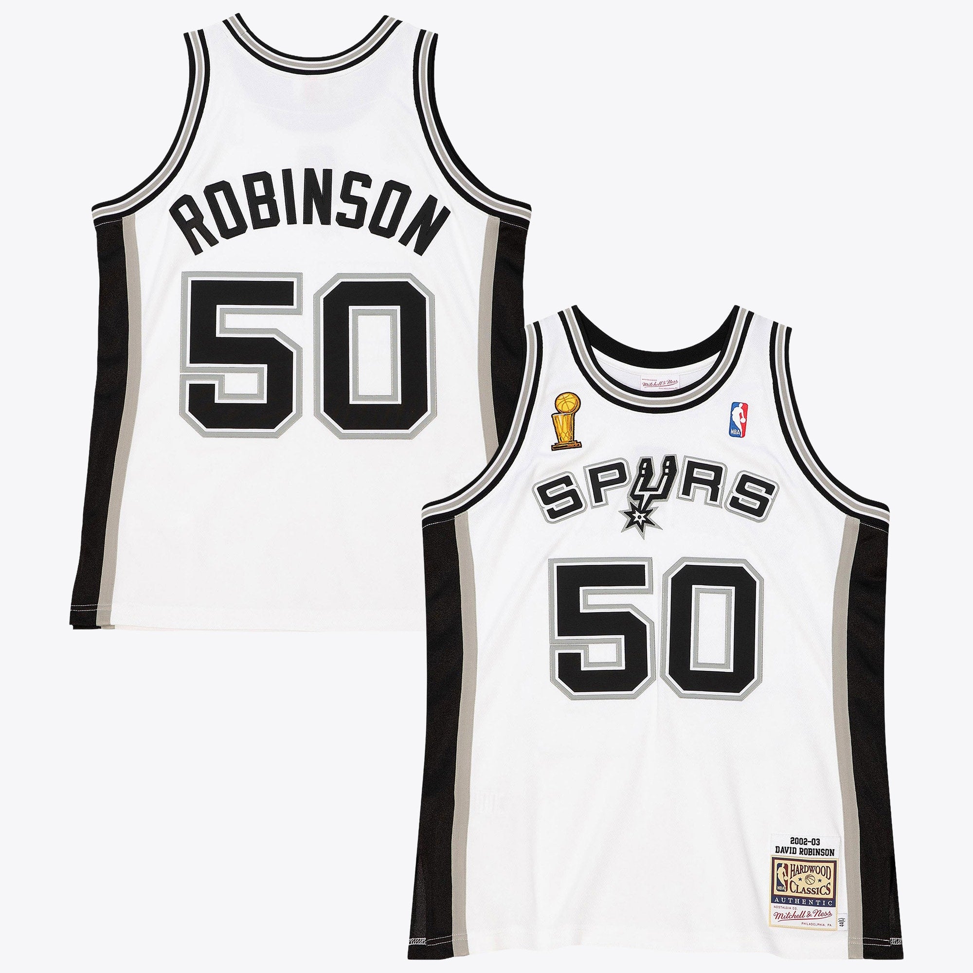David Robinson San Antonio Spurs 2002 Finals Authentic Home Jersey - White
