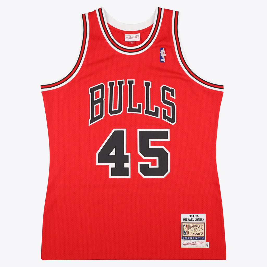Michael Jordan Chicago Bulls 1994-95 Authentic Road Jersey - Red - Mens