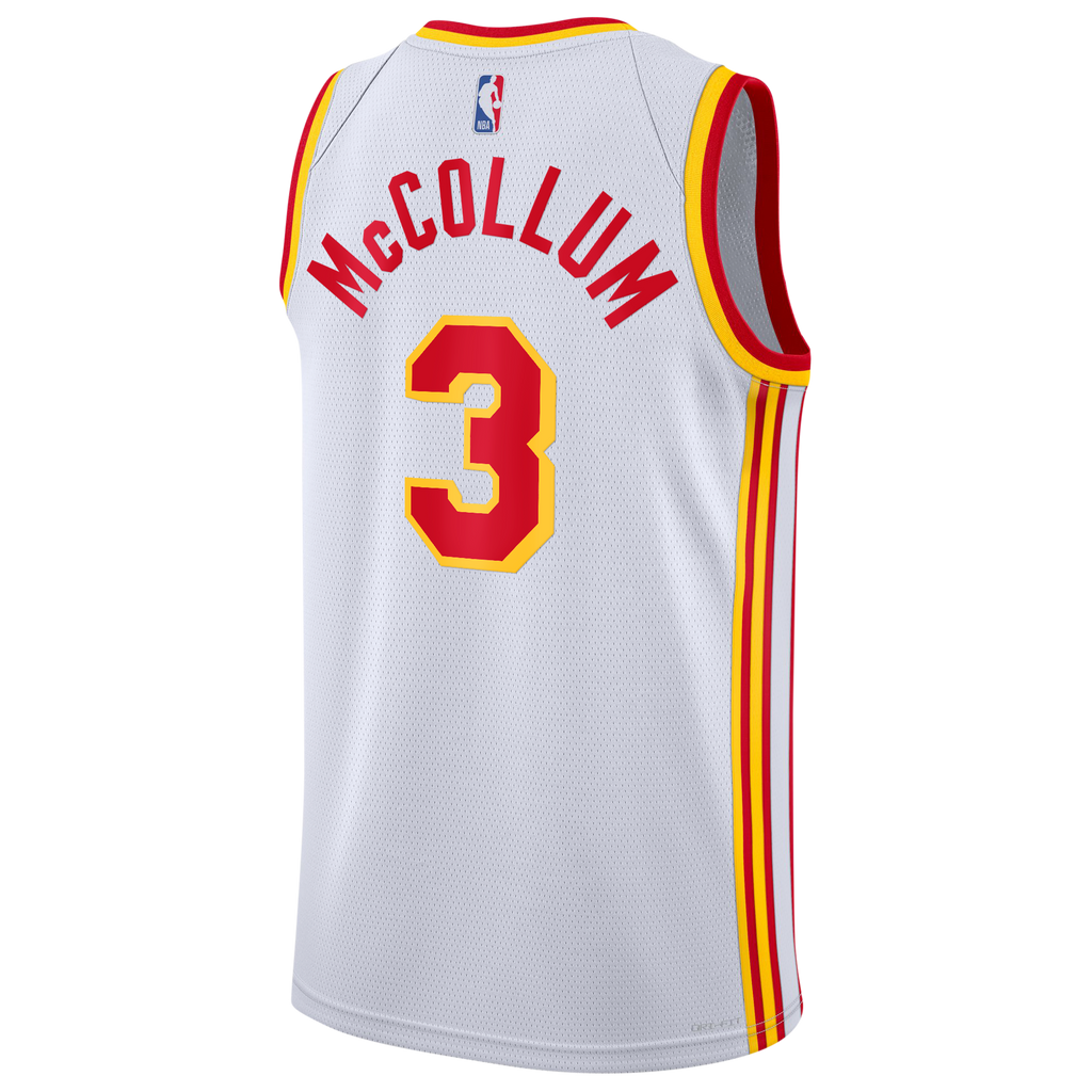 CJ McCollum Atlanta Hawks Association Edition Swingman Jersey - White - Youth