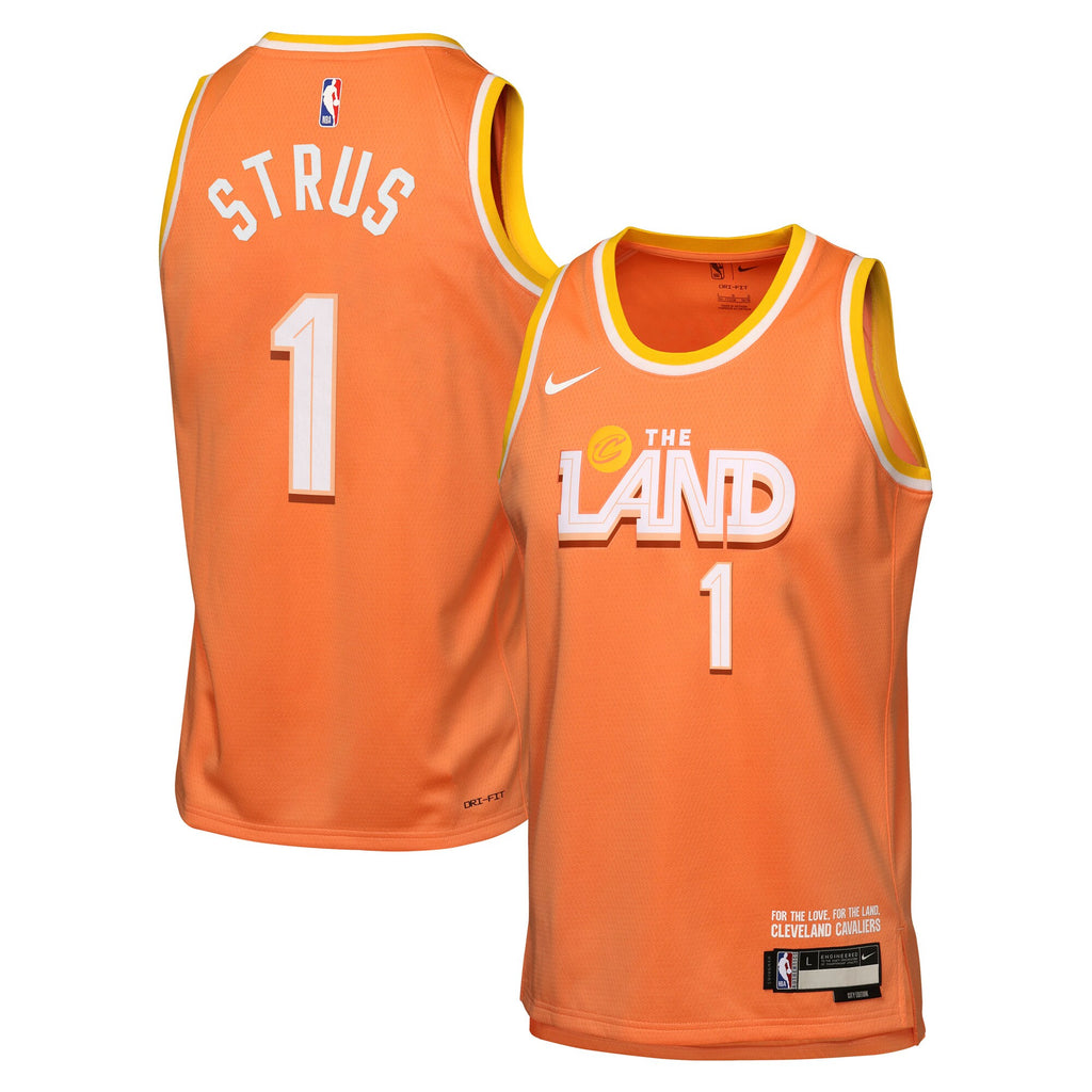 Max Strus Cleveland Cavaliers 2025/26 City Edition Swingman Jersey - Orange - Youth