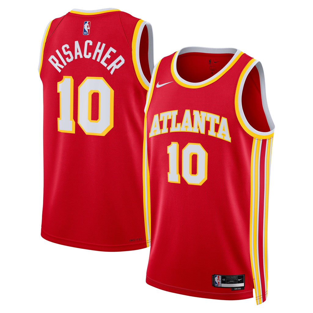 Zaccharie Risacher Atlanta Hawks Swingman Icon Jersey - Red - Unisex