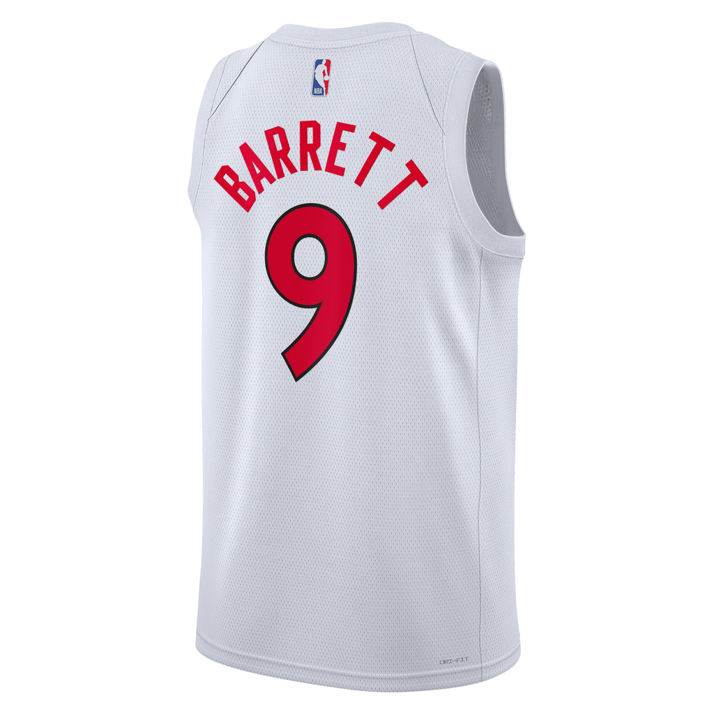 RJ Barrett Toronto Raptors Association Edition Swingman Jersey - White - Unisex