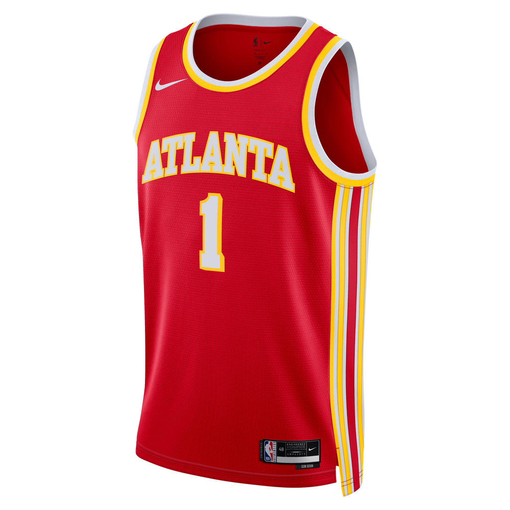 Jalen Johnson Atlanta Hawks Icon Edition Swingman Jersey - Red - Unisex