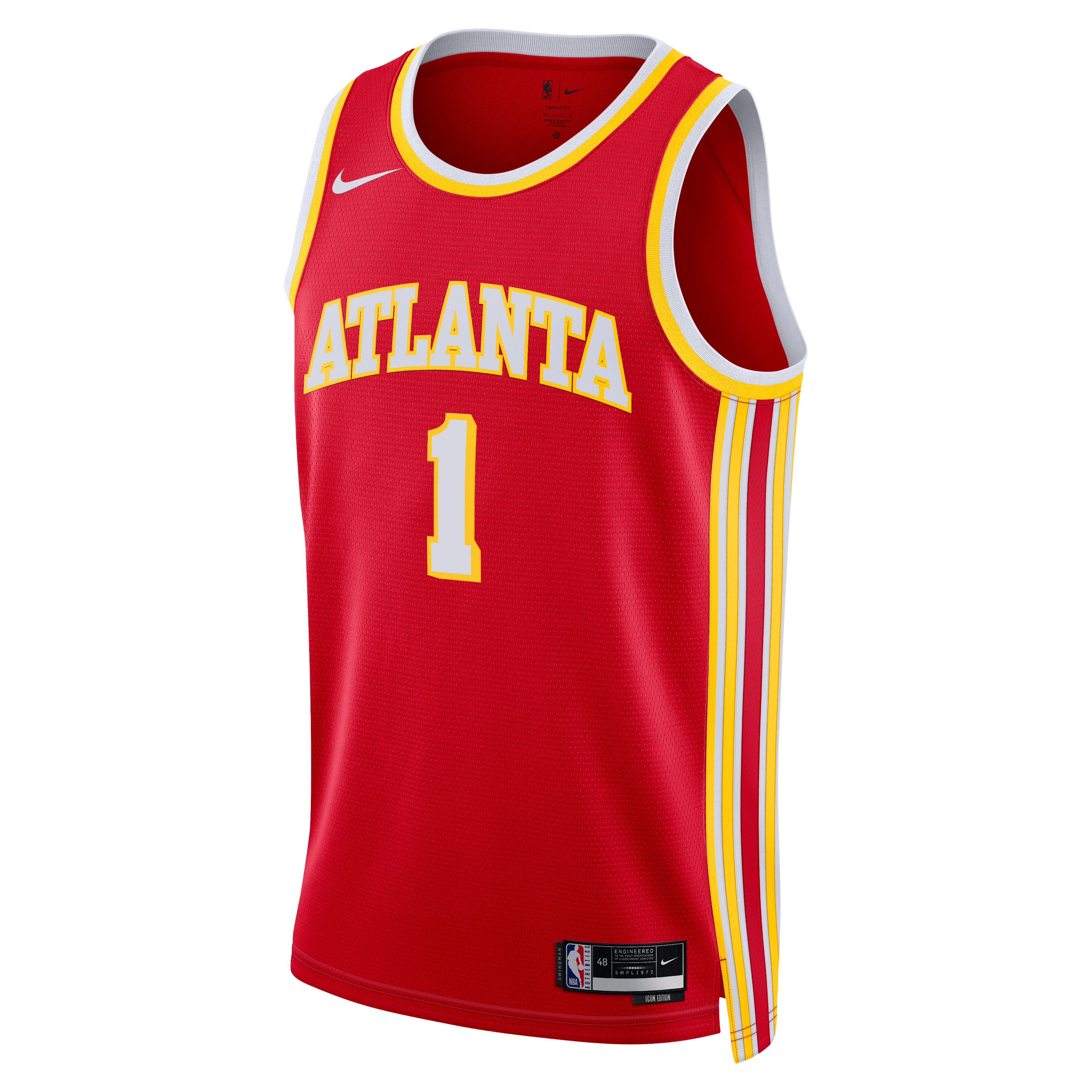 Jalen Johnson Atlanta Hawks Icon Edition Swingman Jersey - Red - Unisex