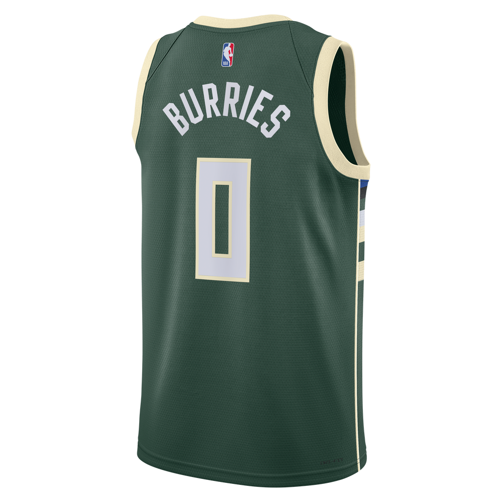 Brayden Burries Milwaukee Bucks Swingman Icon Jersey - Green - Unisex