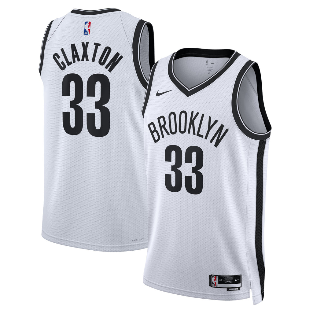 Nic Claxton Brooklyn Nets Association Edition Swingman Jersey - White - Unisex