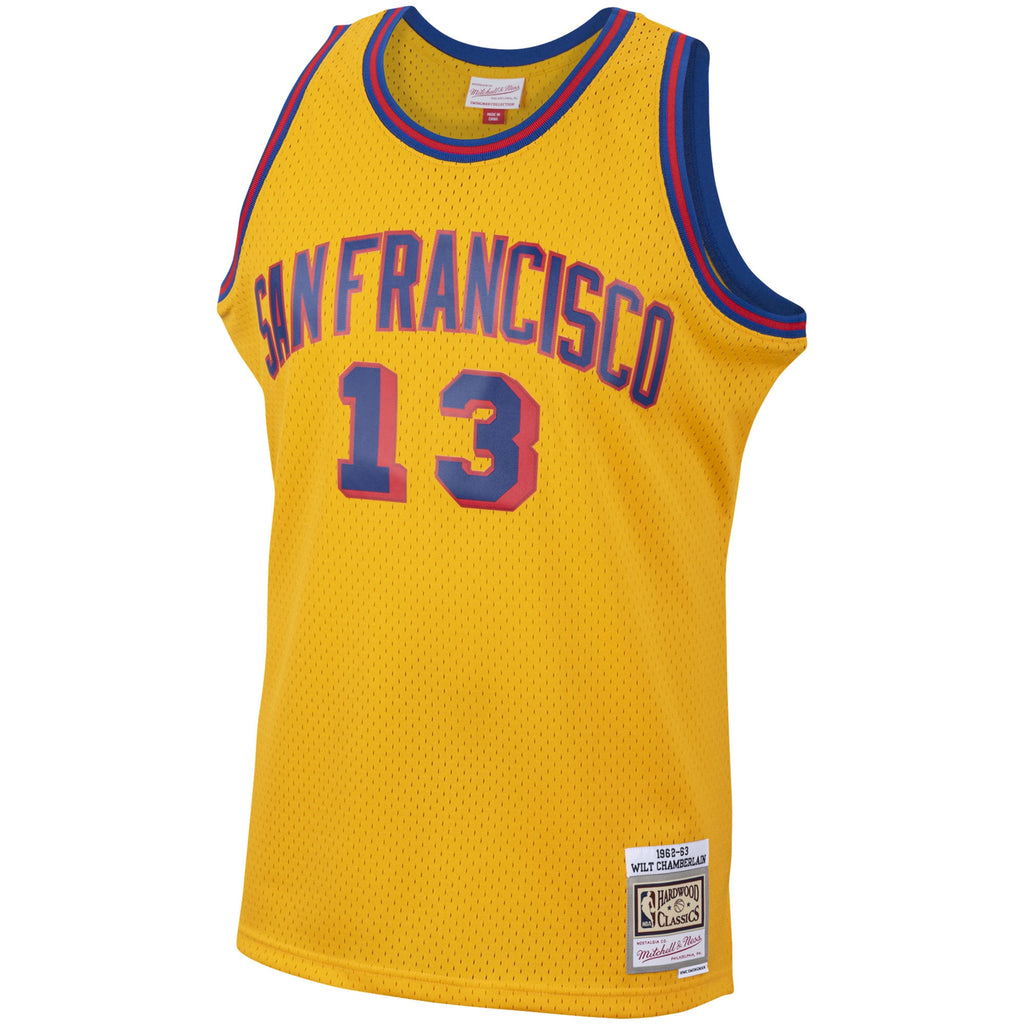Wilt Chamberlain San Francisco Warriors 1962-63 Hardwood Classics Swingman Jersey - Mens