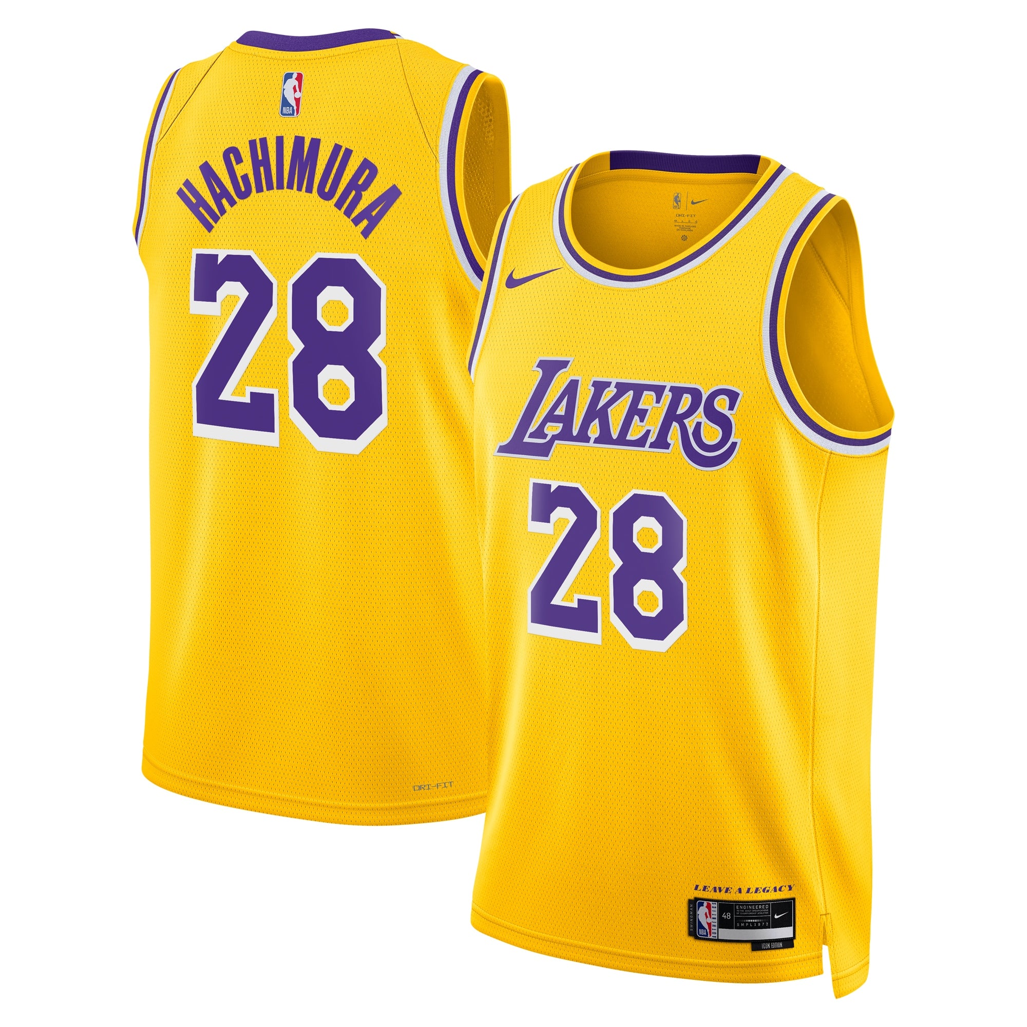 Rui Hachimura Los Angeles Lakers Swingman Icon Jersey - Gold - Youth