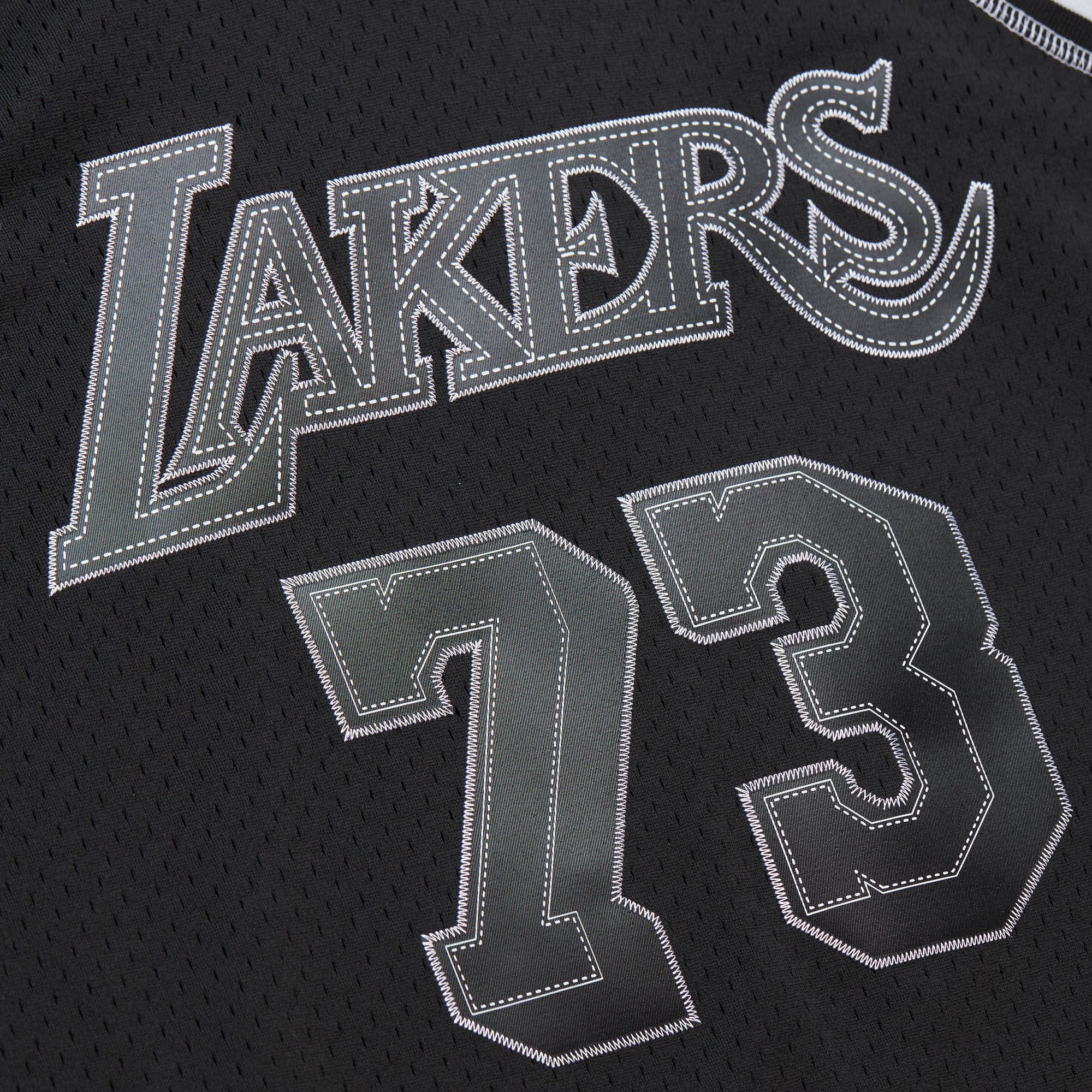 Dennis Rodman Los Angeles Lakers 1998 Contrast 2K Swingman Jersey - Black