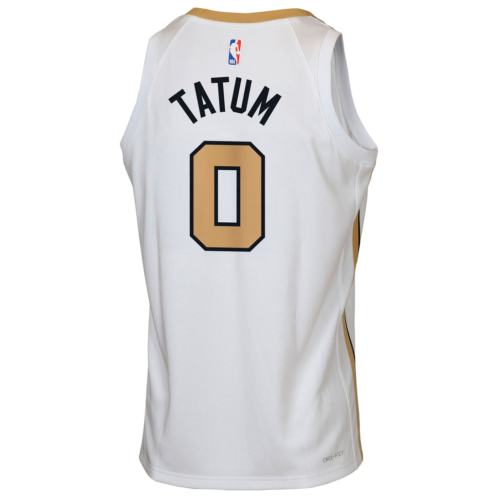 Jayson Tatum Boston Celtics 2025/26 City Edition Swingman Jersey - White - Youth