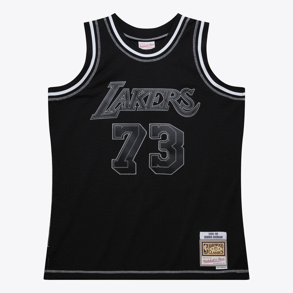 Dennis Rodman Los Angeles Lakers 1998 Contrast 2K Swingman Jersey - Black