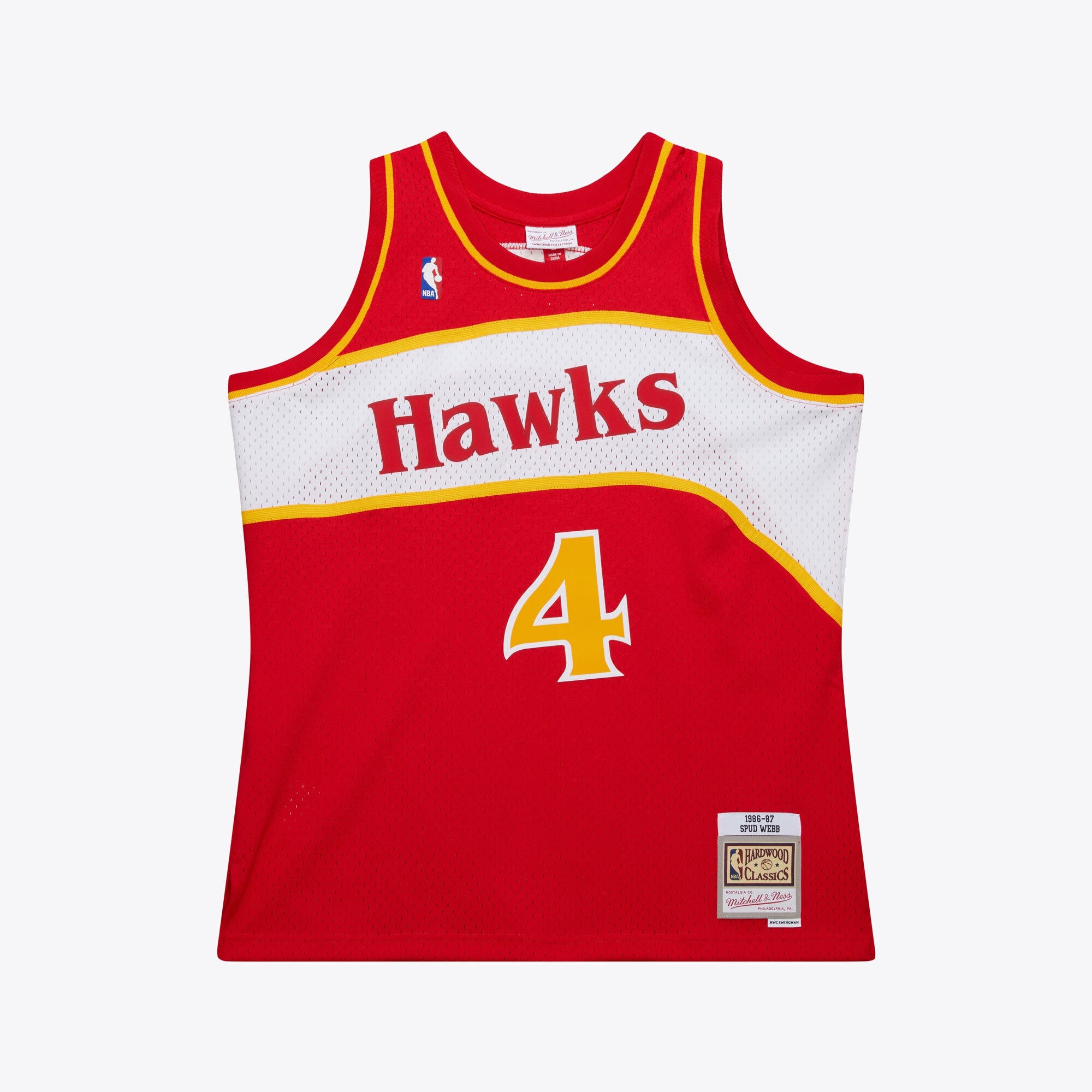 Spud Webb Atlanta Hawks 1986-87 Swingman Road Jersey