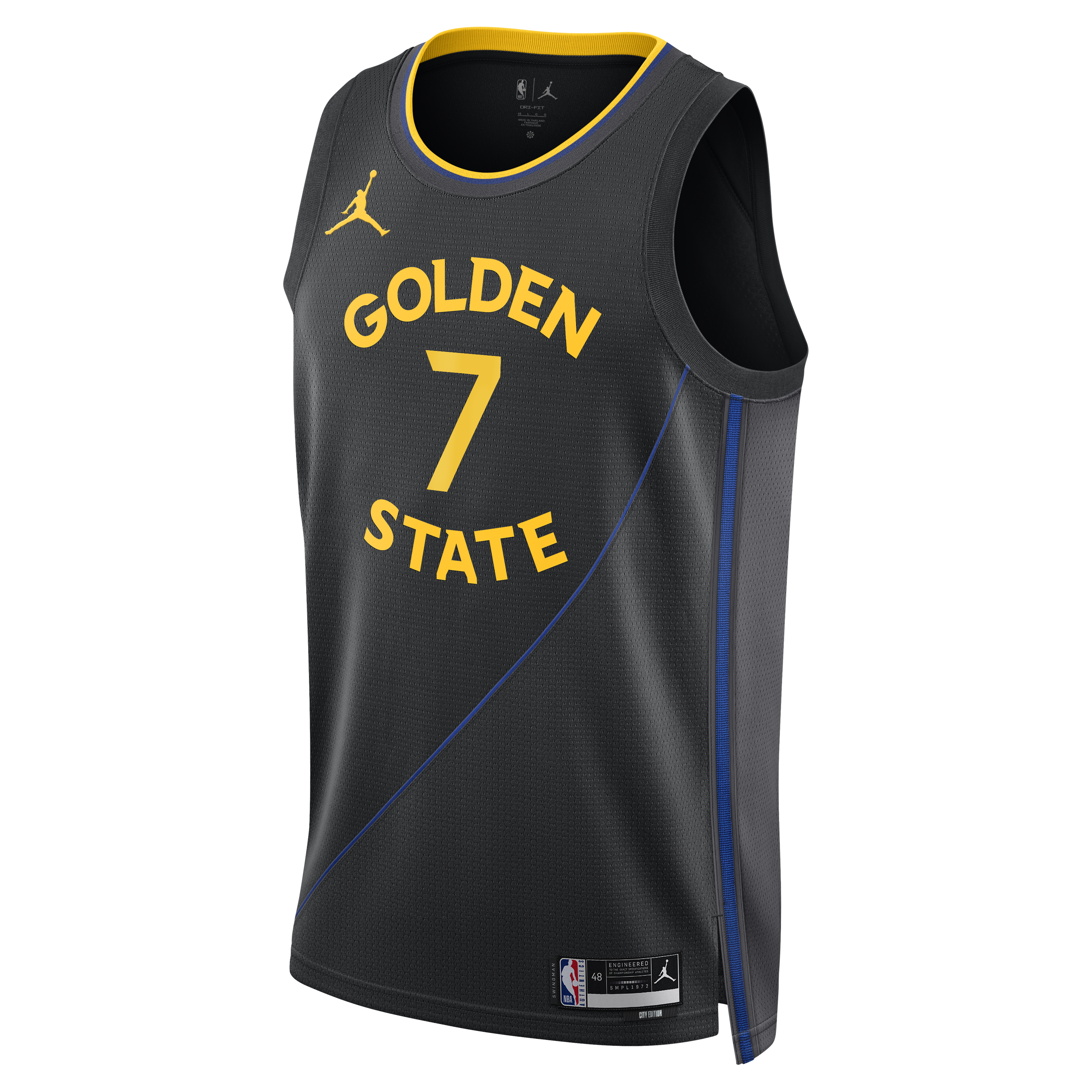 Kristaps Porziņģis Golden State Warriors 2024/25 Statement Edition Swingman Jersey - Black - Unisex