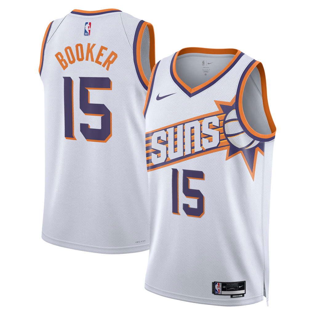 Devin Booker Phoenix Suns Association Edition Swingman Jersey - White - Unisex