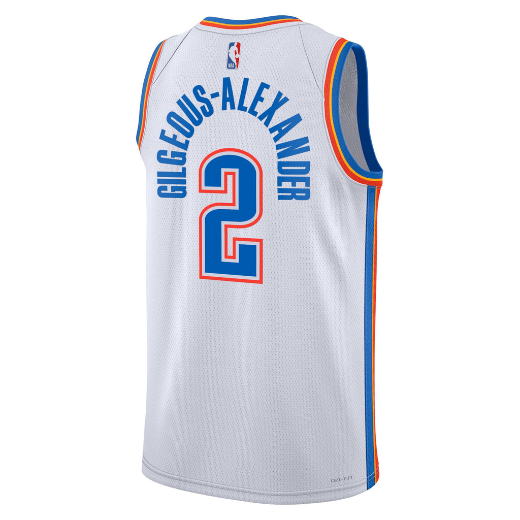 Shai Gilgeous-Alexander Oklahoma City Thunder Association Edition Swingman Jersey - White - Unisex
