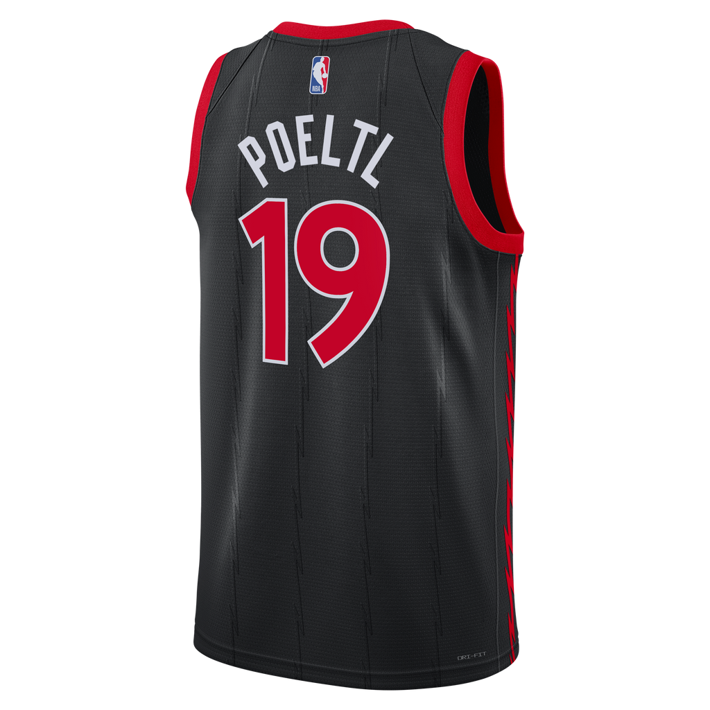Jakob Poeltl Toronto Raptors Statement Edition Swingman Jersey - Black - Unisex
