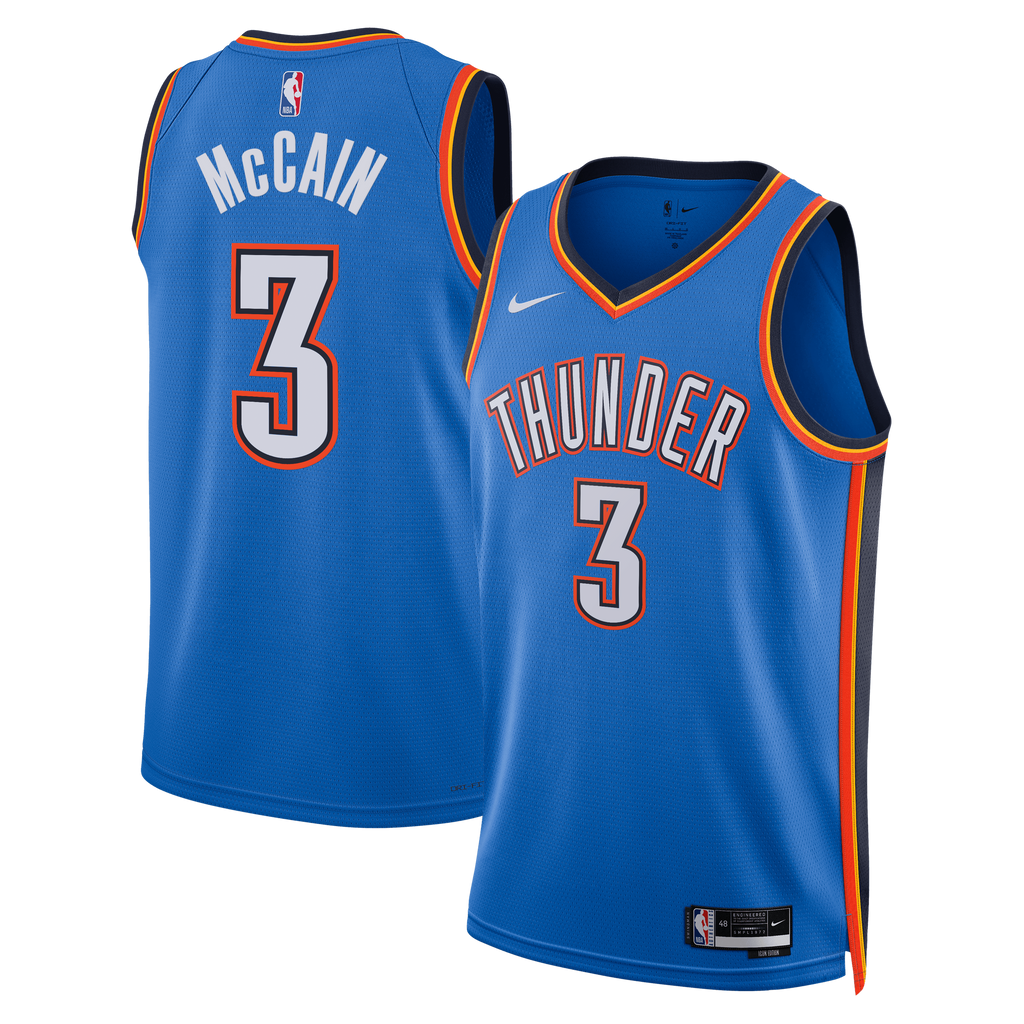 Jared McCain Oklahoma City Thunder Icon Edition Swingman Jersey - Blue - Unisex