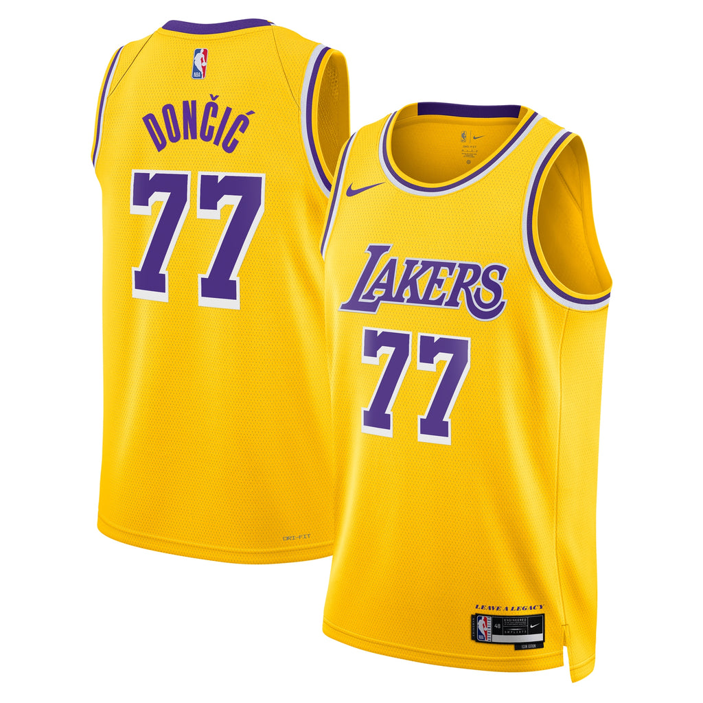 Luka Dončić Los Angeles Lakers Icon Edition Swingman Jersey - Gold - Unisex