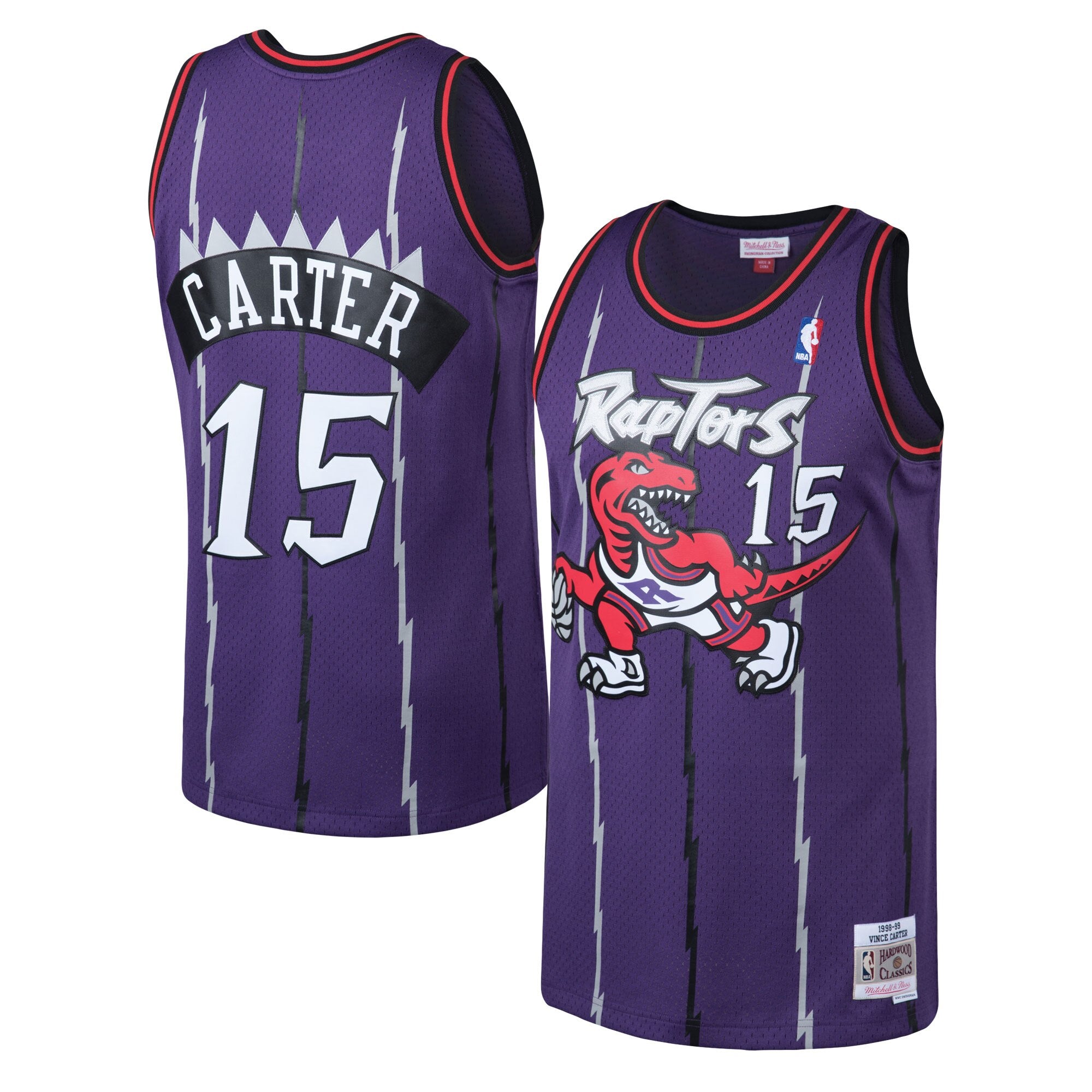 Vince Carter Toronto Raptors Hardwood Classics Swingman Road Jersey - Youth