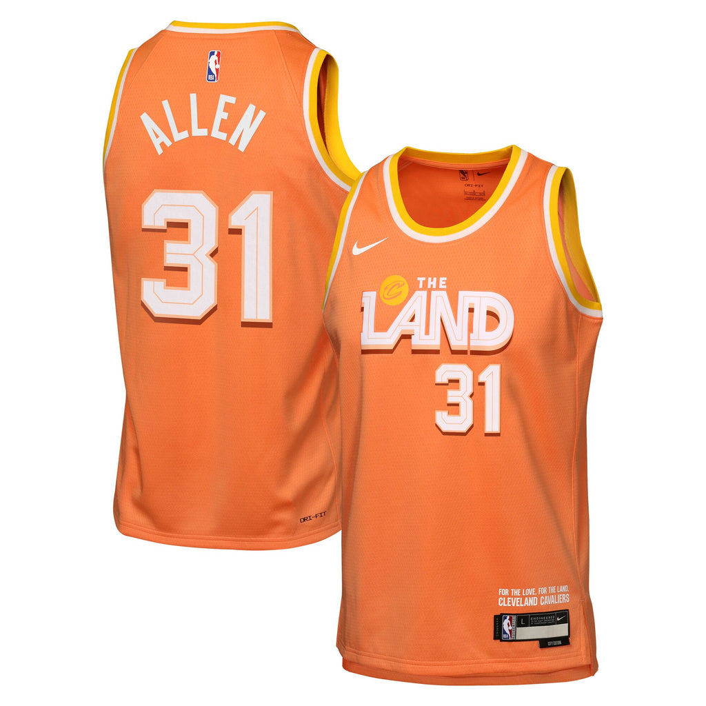 Jarrett Allen Cleveland Cavaliers 2025/26 City Edition Swingman Jersey - Orange - Youth