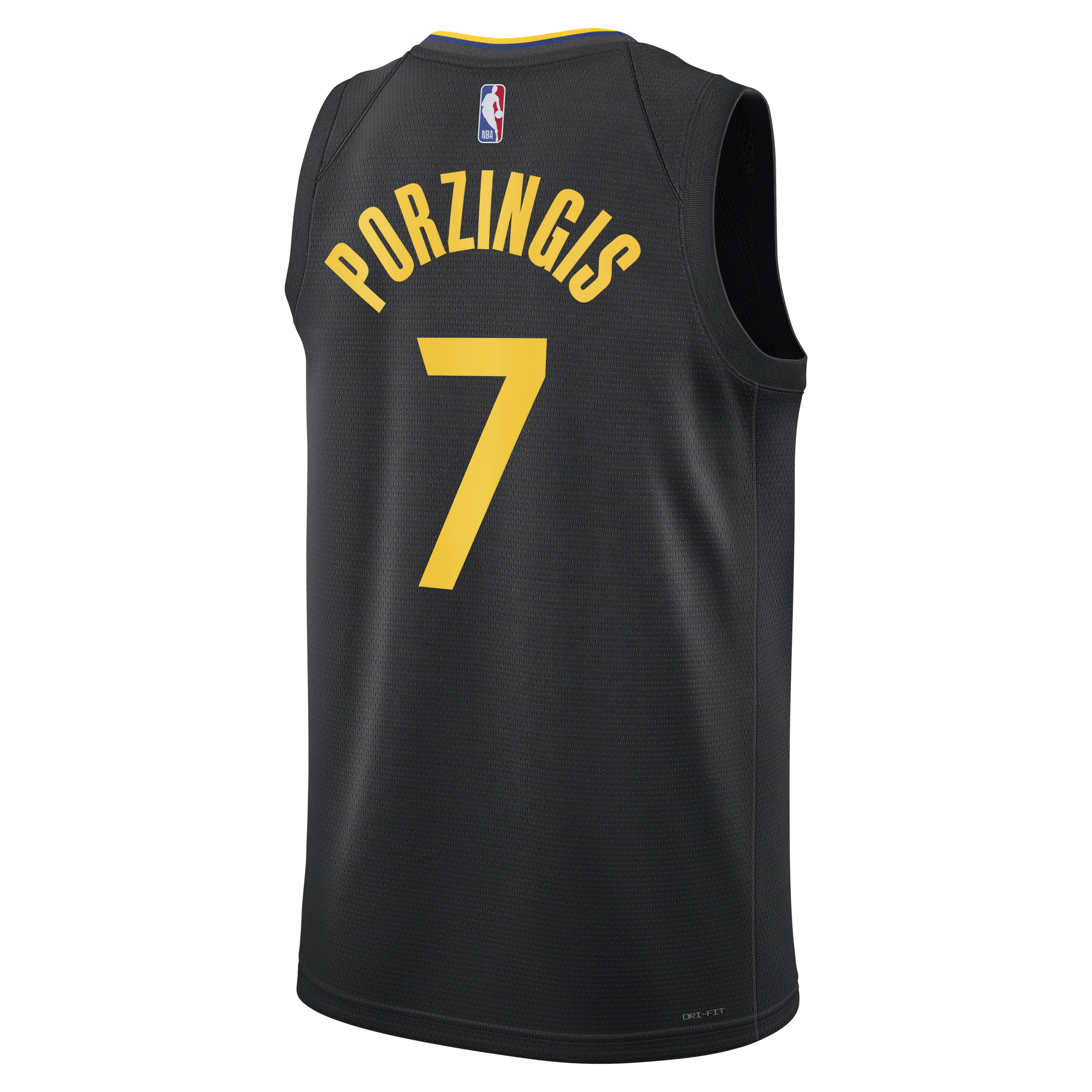 Kristaps Porziņģis Golden State Warriors 2024/25 Statement Edition Swingman Jersey - Black - Unisex