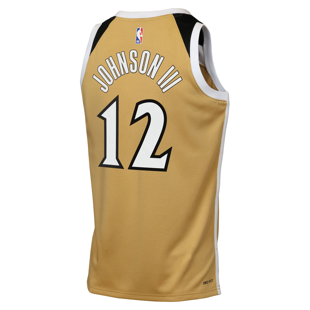 Tre Johnson III Washington Wizards 2025/26 City Edition Swingman Jersey - Tan - Youth