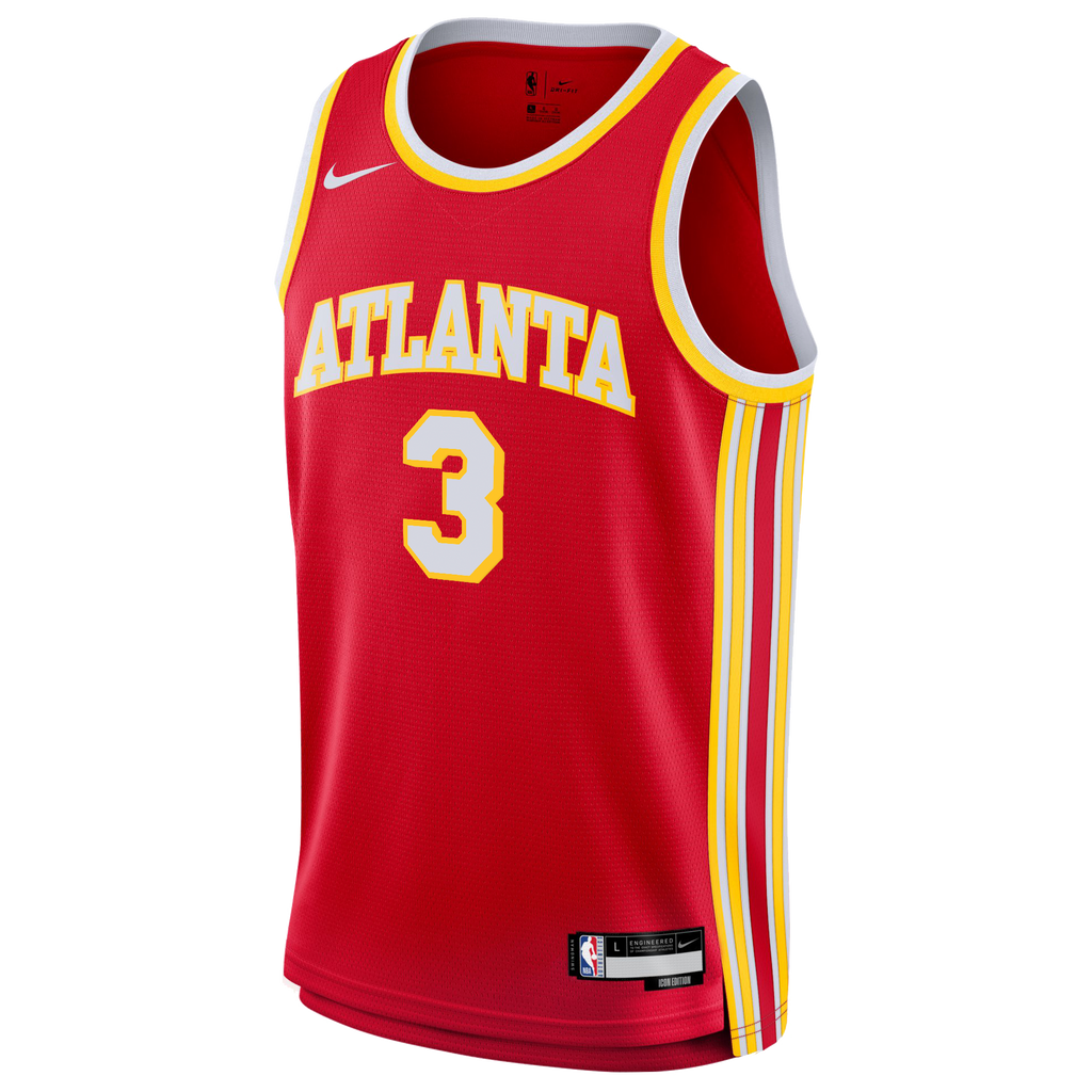 CJ McCollum Atlanta Hawks Icon Edition Swingman Jersey - Red - Youth