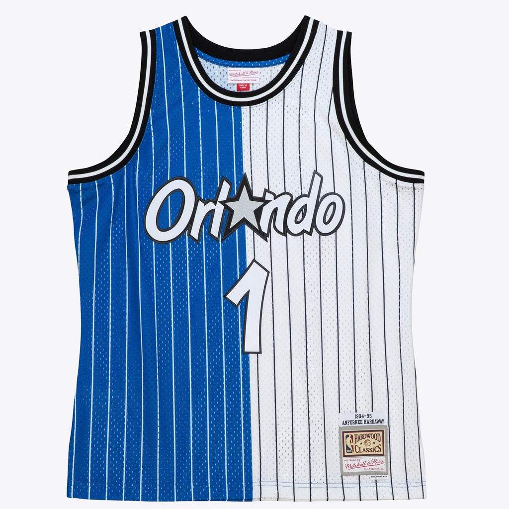 Anfernee Hardaway Orlando Magic 1994 Split Swingman Jersey - Blue/White