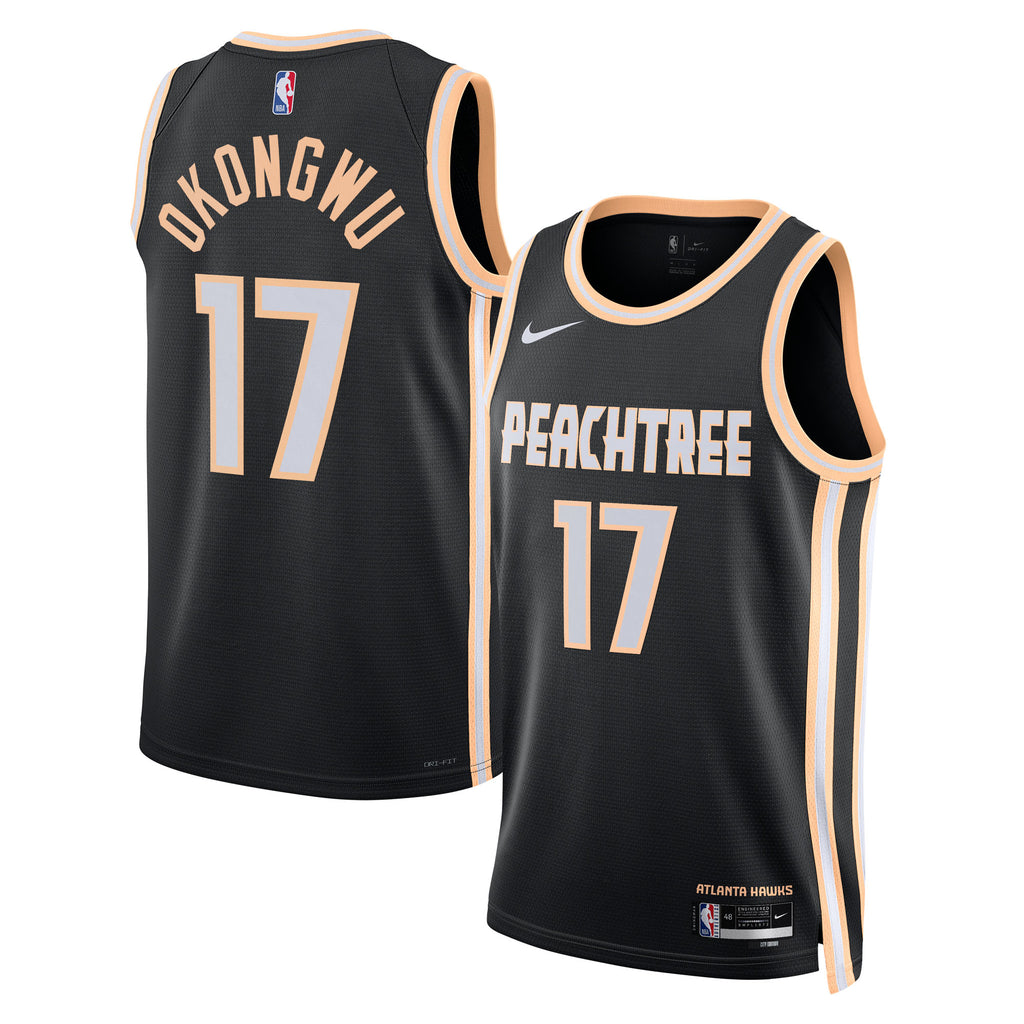 Onyeka Okongwu Atlanta Hawks 2025/26 City Edition Swingman Jersey - Black - Unisex